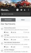 How clubfrontier.org looks like on a mobile device such as an iPhone.
