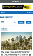 How clubindustry.com looks like on a mobile device such as an iPhone.