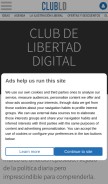 How clublibertaddigital.com looks like on a mobile device such as an iPhone.