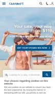 How clubmed.us looks like on a mobile device such as an iPhone.