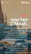 How cm4all.net looks like on a mobile device such as an iPhone.