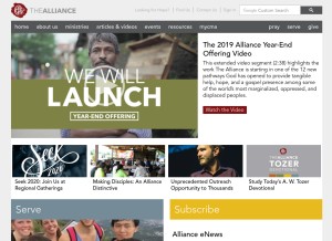 How cmalliance.org looks like on a tablet such as an iPad.