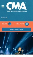 How cmaworld.com looks like on a mobile device such as an iPhone.