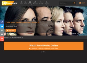 How cmovieshd.bz looks like on a tablet such as an iPad.