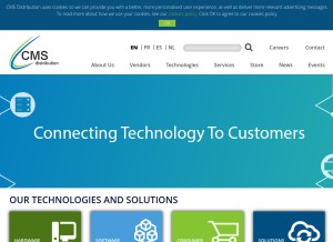 How cmsdistribution.com looks like on a tablet such as an iPad.
