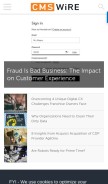 How cmswire.com looks like on a mobile device such as an iPhone.
