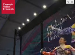 How cmu.edu looks like on a tablet such as an iPad.