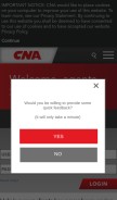 How cnacentral.com looks like on a mobile device such as an iPhone.