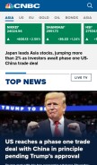 How cnbc.com looks like on a mobile device such as an iPhone.