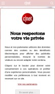 How cnetfrance.fr looks like on a mobile device such as an iPhone.