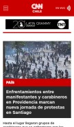 How cnnchile.com looks like on a mobile device such as an iPhone.