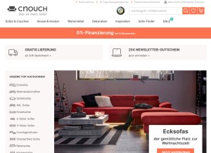 How cnouch.de looks like on a tablet such as an iPad.
