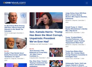 How cnsnews.com looks like on a tablet such as an iPad.