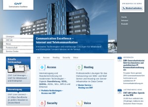How cnt.net looks like on a tablet such as an iPad.