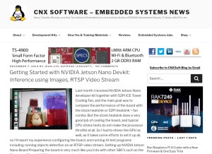 How cnx-software.com looks like on a tablet such as an iPad.