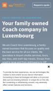 How coach-hire-luxembourg.lu looks like on a mobile device such as an iPhone.