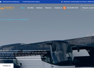 How coach-hire-luxembourg.lu looks like on a tablet such as an iPad.