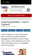 How coachesclipboard.net looks like on a mobile device such as an iPhone.