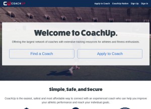 How coachup.com looks like on a tablet such as an iPad.