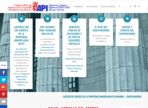 How coapinavarra.org looks like on a tablet such as an iPad.