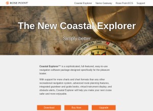How coastalexplorer.net looks like on a tablet such as an iPad.