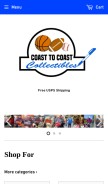 How coasttocoastcollectibles.com looks like on a mobile device such as an iPhone.