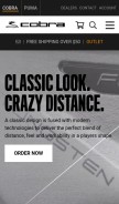 How cobragolf.com looks like on a mobile device such as an iPhone.