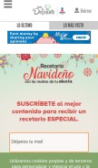 How cocinadelirante.com looks like on a mobile device such as an iPhone.