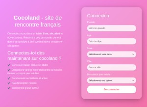 How cocoland.biz looks like on a tablet such as an iPad.