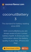 How coconut-flavour.com looks like on a mobile device such as an iPhone.