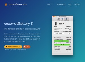 How coconut-flavour.com looks like on a tablet such as an iPad.