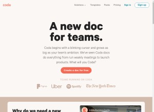 How coda.io looks like on a tablet such as an iPad.
