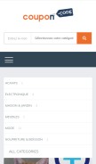 How code-coupon.biz looks like on a mobile device such as an iPhone.