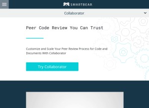 How codecollaborator.com looks like on a tablet such as an iPad.