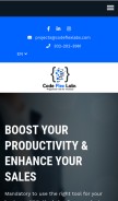 How codeflexlabs.com looks like on a mobile device such as an iPhone.