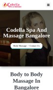 How codellaspa.com looks like on a mobile device such as an iPhone.