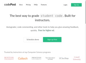 How codepost.io looks like on a tablet such as an iPad.