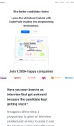 How coderpad.io looks like on a mobile device such as an iPhone.