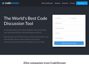 How codestream.com looks like on a tablet such as an iPad.