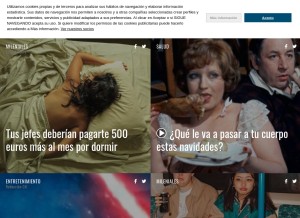 How codigonuevo.com looks like on a tablet such as an iPad.