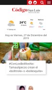 How codigosanluis.com looks like on a mobile device such as an iPhone.