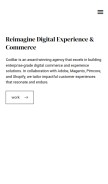 How codilar.com looks like on a mobile device such as an iPhone.