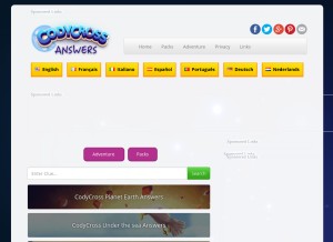 How codycrossanswers.org looks like on a tablet such as an iPad.