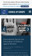 How coe.int looks like on a mobile device such as an iPhone.