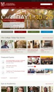 How cofc.edu looks like on a mobile device such as an iPhone.