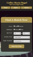 How coffeemeetsbagelcom.com looks like on a mobile device such as an iPhone.