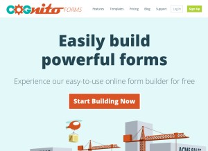 How cognitoforms.com looks like on a tablet such as an iPad.
