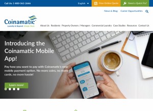How coinamatic.com looks like on a tablet such as an iPad.