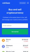 How coinbase.com looks like on a mobile device such as an iPhone.