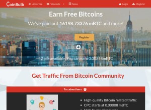 How coinbulb.com looks like on a tablet such as an iPad.